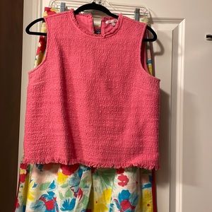 Frances valentine woven sleeveless top